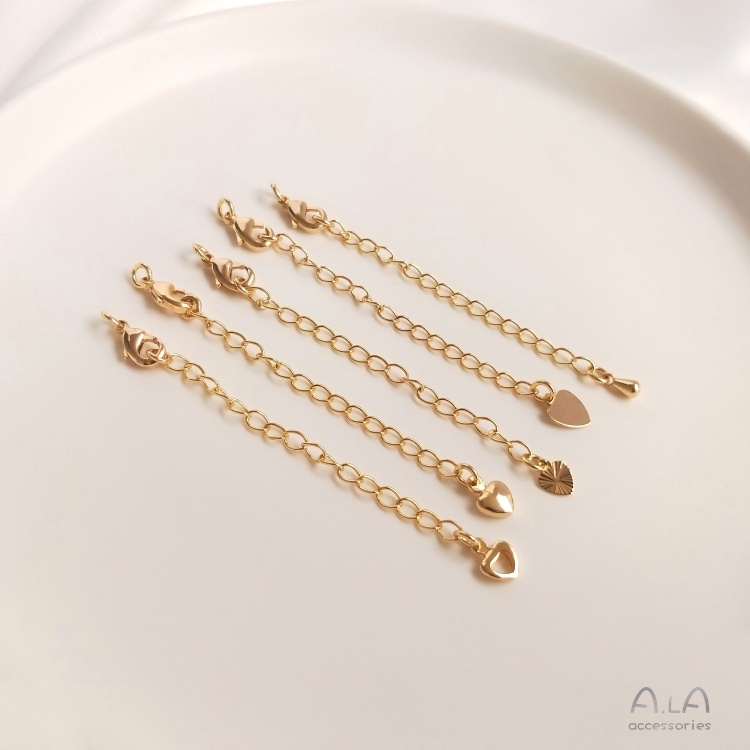 14K vàng 14K đóng gói bảo quản màu chuỗi mở rộng chuỗi mở rộng vòng đeo tay tự chế vòng cổ tự làm phụ kiện trang sức thủ công vật liệu trang sức thủ công