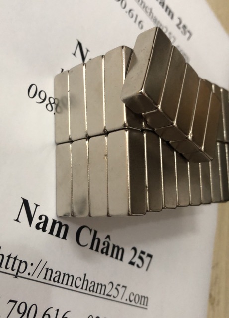 Nam châm khối 30x10x10mm siêu mạnh, loại nam châm trắng đất hiếm 30x10x10mm lực hút siêu mạnh