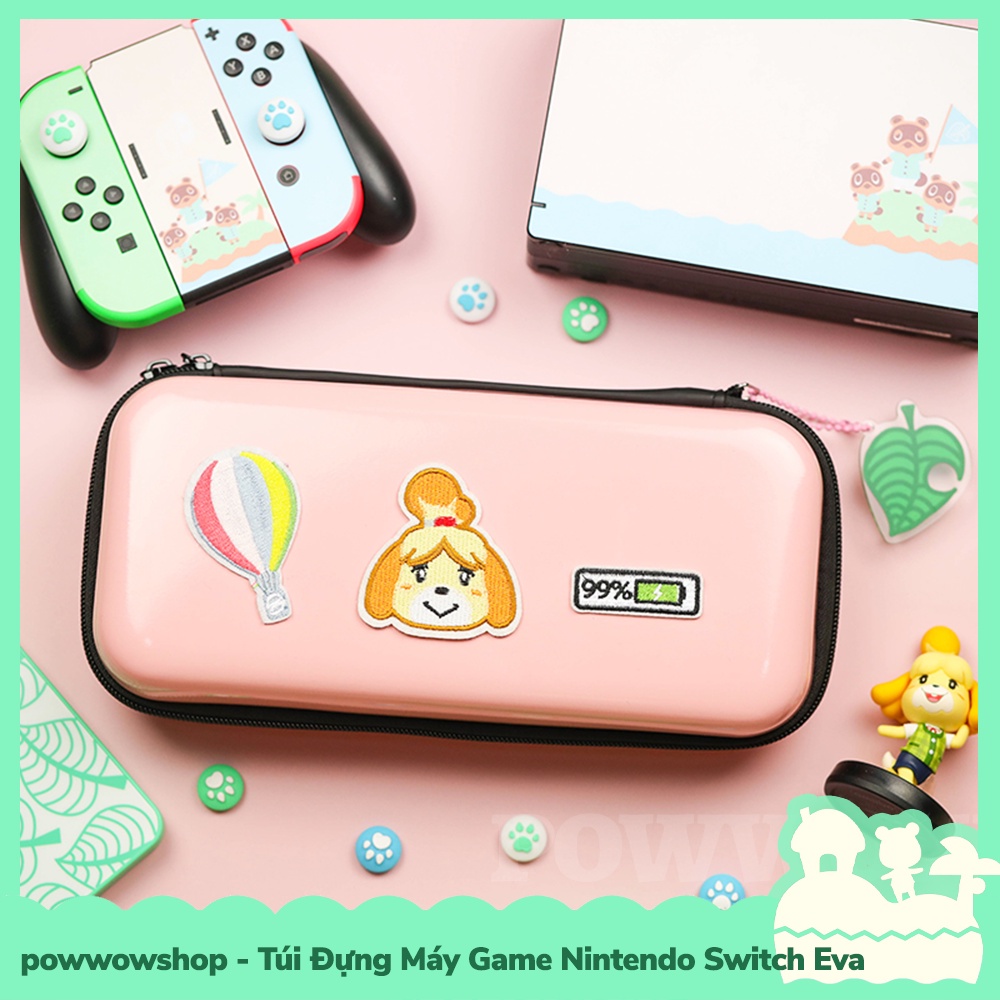 [Sẵn VN - Hỏa Tốc] Túi Đựng Máy Game Eva Nintendo Switch / Oled Phong Cách Animal Crossing Horizons Isabelle &amp; Tom Nook