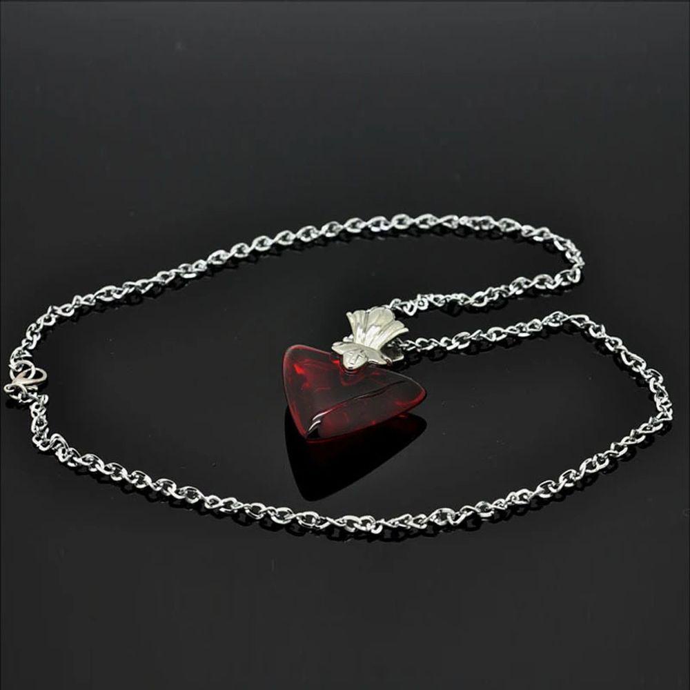 Dây Chuyền Mặt Trái Tim Đỏ Phong Cách Vintage Thanh Lịch|Vòng Cổ Tohsaka Rin Stay Night