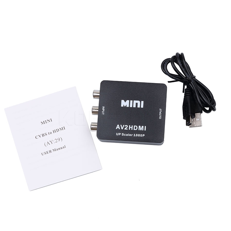 Đầu chuyển đổi từ RCA sang HDMI cao cấp tiện dụng kèm phụ kiện