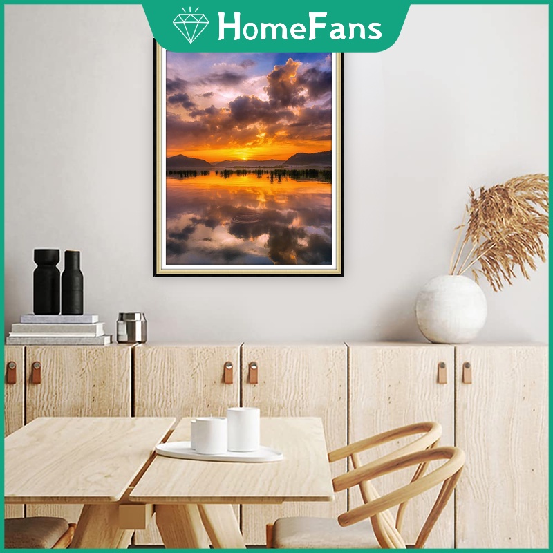 Bộ Tranh Đính Đá 5D Tự Làm 30x40cm / 40x50cm Hình Pháo Hoa Độc Đáo