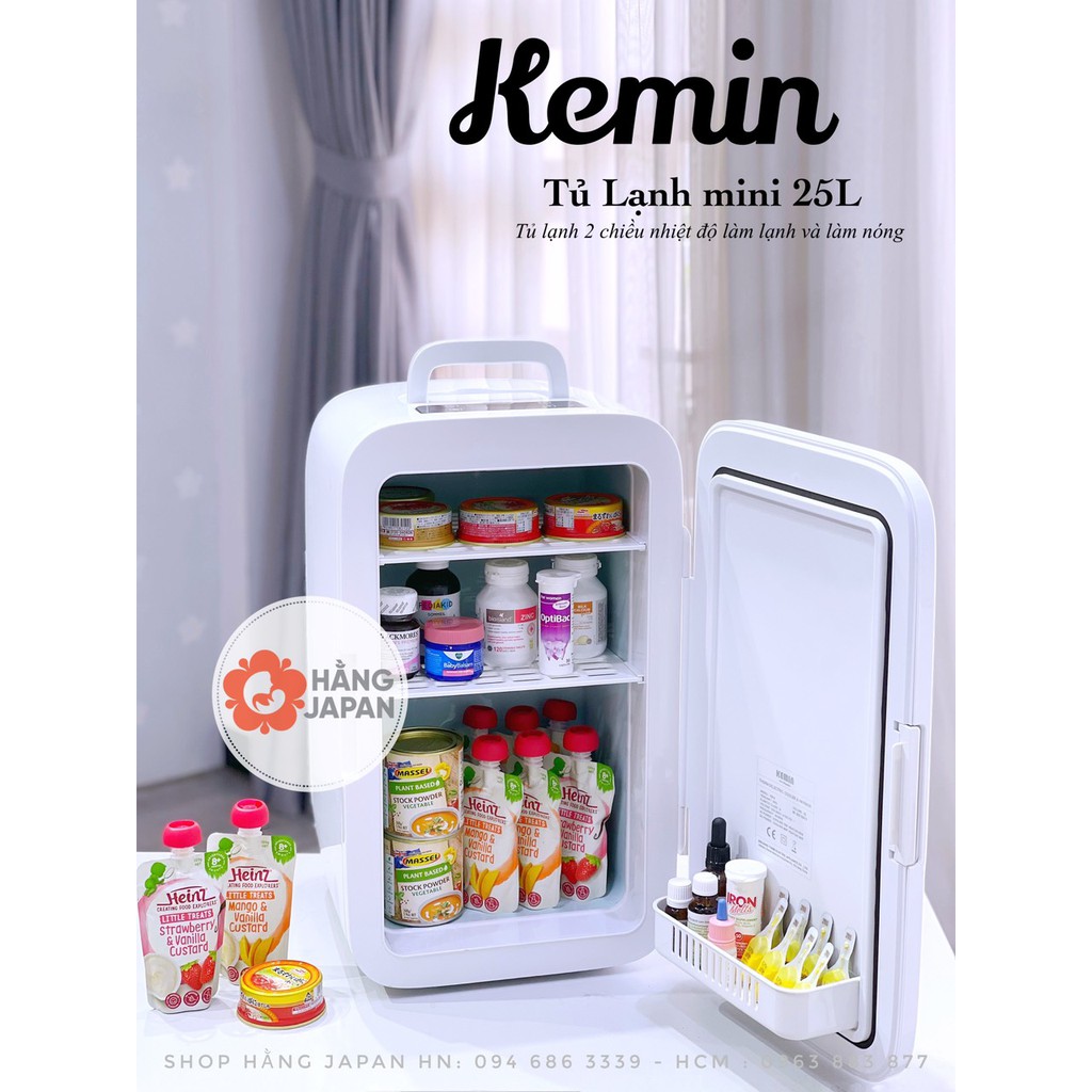 Tủ lạnh mini KEMIN Cao cấp (Dùng cả trên xe hơi và trong nhà) - Loại 10L/ 14L/ 25L/ 22L/ 32L - BH 1 NĂM CHÍNH HÃNG