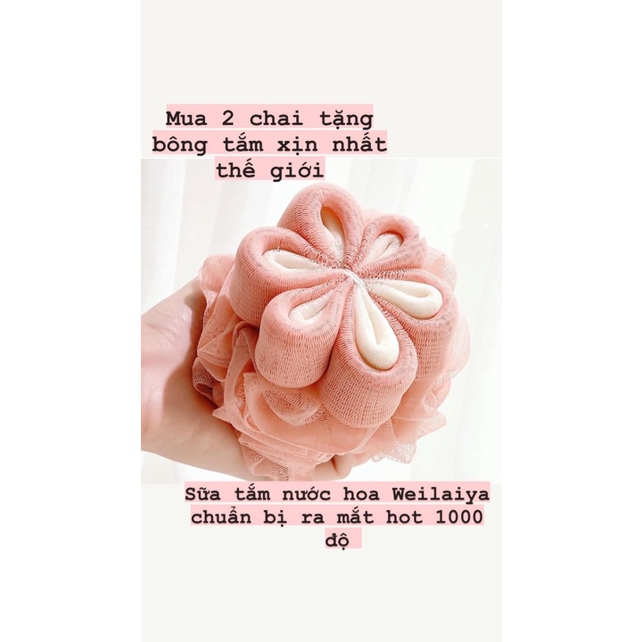 Combo 2 Chai Sữa Tắm Trắng Da Cánh Hoa Hồng Damask Weilaiya - Lưu Hương Thơm Lâu - Tặng Bông Tắm Sakura | BigBuy360 - bigbuy360.vn
