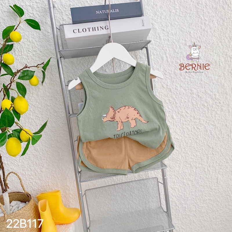 BERNIE - Bộ Ba Lỗ Khủng Long 3 Màu Bé Trai