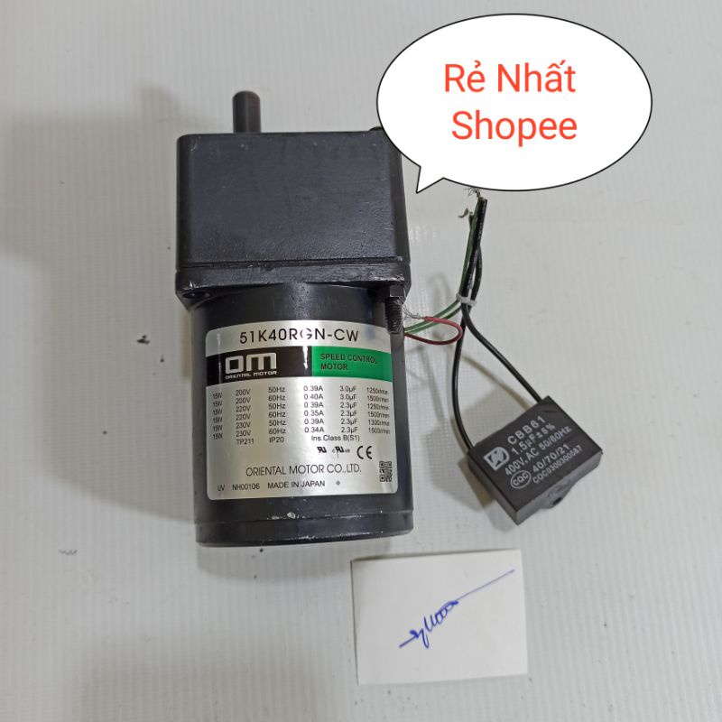 Mô tơ giảm tốc 220v_ 15w hàng nhật bãi