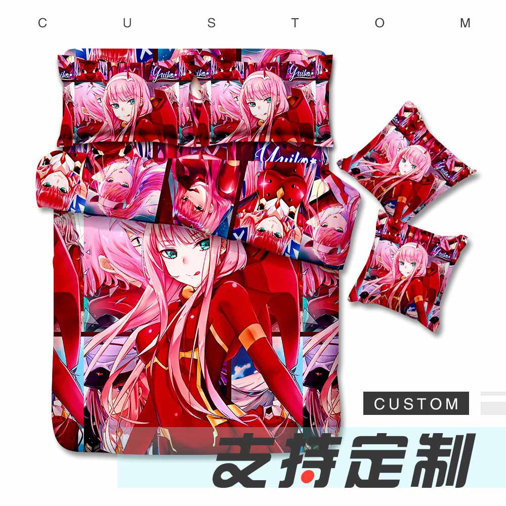 Bộ Chăn Ga Và Vỏ Gối in Hình DARLING in the FRANXX 02