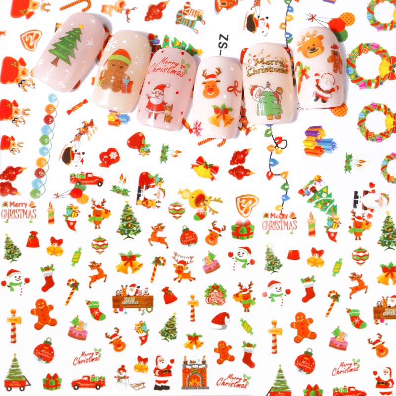 Sticker Trang Trí Móng Noel Siêu Đẹp Mã ZS10