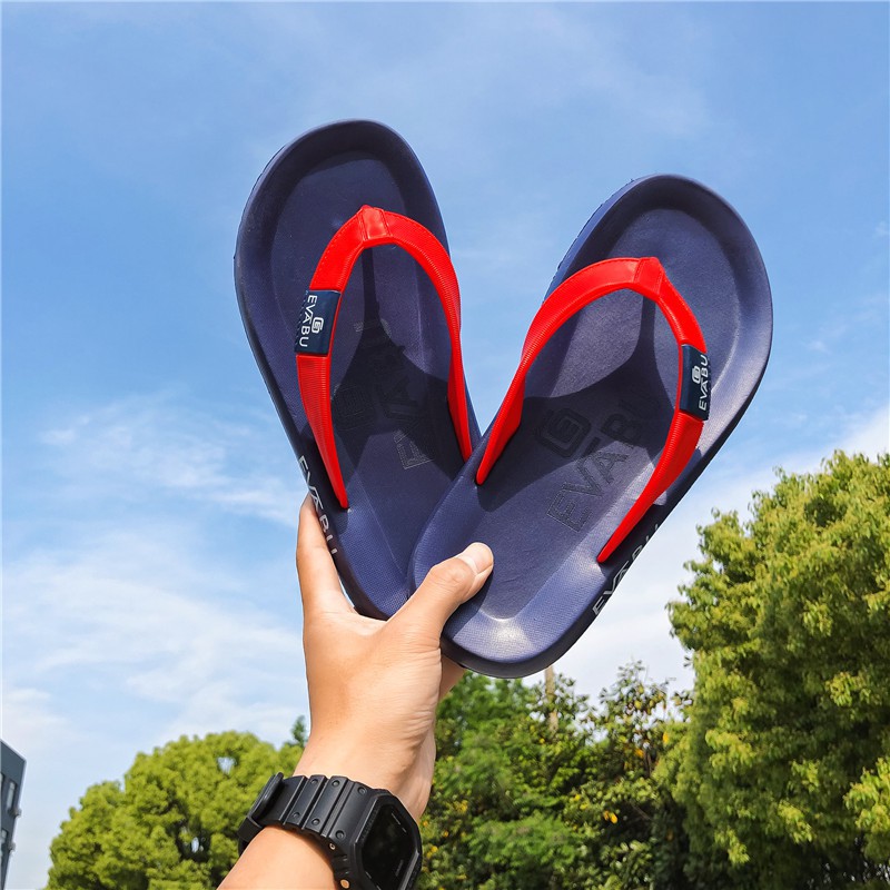 Dép xỏ ngón nam thể thao cao su Evabu, dép quai kẹp nam siêu nhẹ đẹp, đi êm