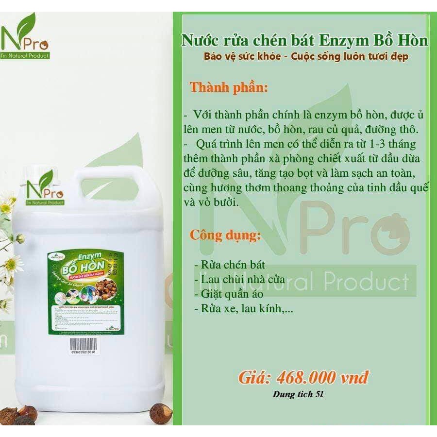 Enzym bồ hòn quế can 5l SIÊU ĐẬM ĐẶC