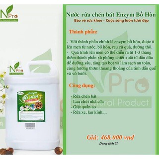 Enzym bồ hòn quế can 5l SIÊU ĐẬM ĐẶC