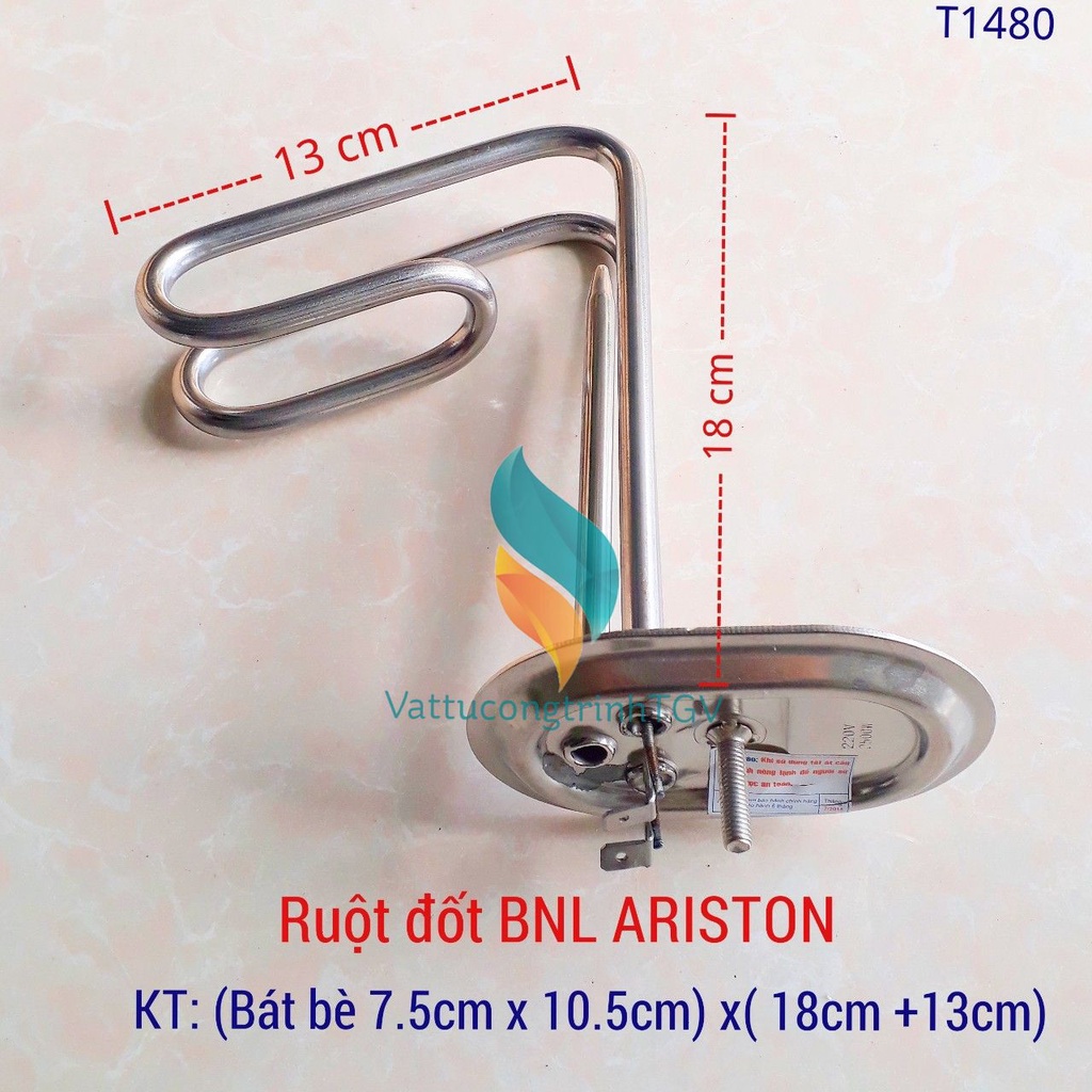 Ruột đốt AMTS Bình nóng lạnh ARISTON bát bè (7.5cmx10.5cm) x (18cm +13cm)