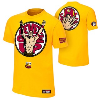 Pycn /áo phông wwe john cena "never give up" vàng!