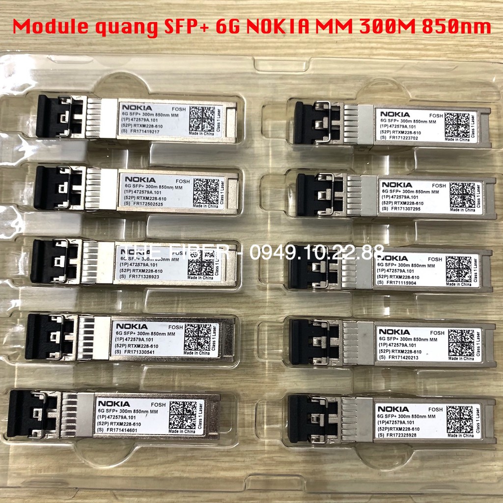 Module quang NOKIA 6G SFP+ 300M 850nm MM (1P）472579A.101