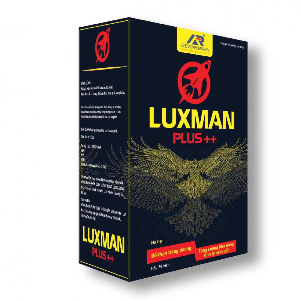 Luxman Plus bổ thận, tráng dương, mạnh gân cốt, tăng cường sinh lý nam