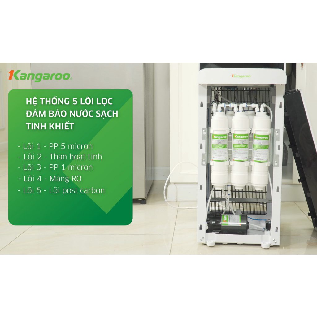 [MIỄN PHÍ LẮP ĐẶT] Máy lọc nước có chức năng làm nóng lạnh nước uống Kangaroo KG62A3