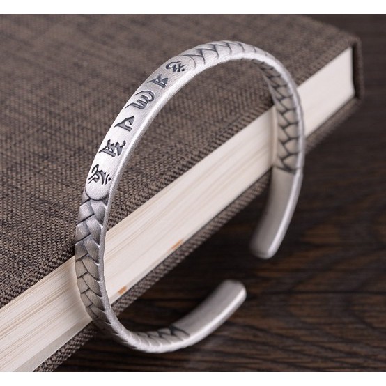 Vòng Tay Bạc S999 Om Mani Padme Hum - VT345