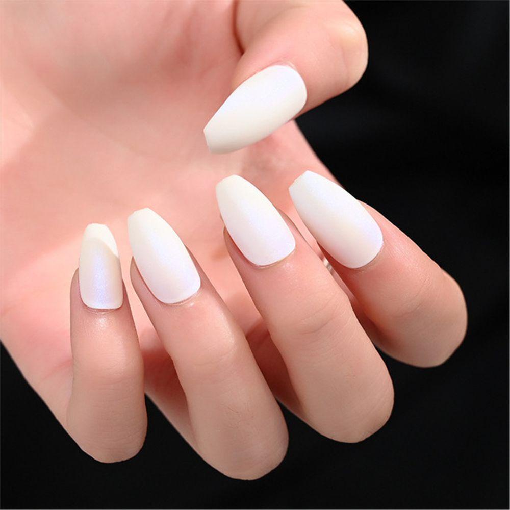 LAY Bộ 24 Móng Tay Giả Che Phủ Toàn Diện Bằng Acrylic Lấp Lánh Có Thể Tháo Rời Dùng Múa Ba Lê