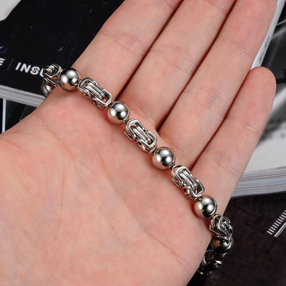 Lắc tay nam inox LTN002 không đen không gỉ