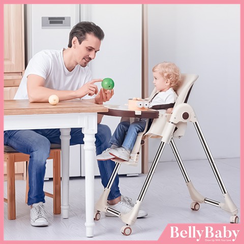 Ghế Ăn Dặm BellyBaby Cao Cấp BBLux01,Thay Đổi Chiều Cao Theo Ý Muốn - Chắc Chắn - Tiện Lợi  - Bản Cao Cấp 2021