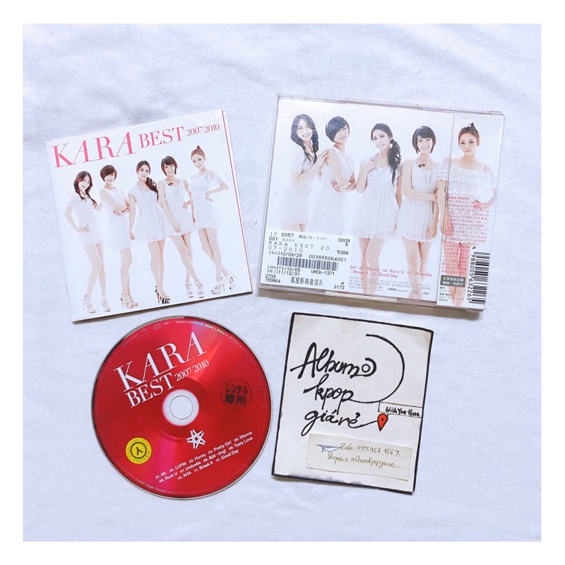 Kara mini album best collection 2007-2010 gồm CD và đồ như hình.