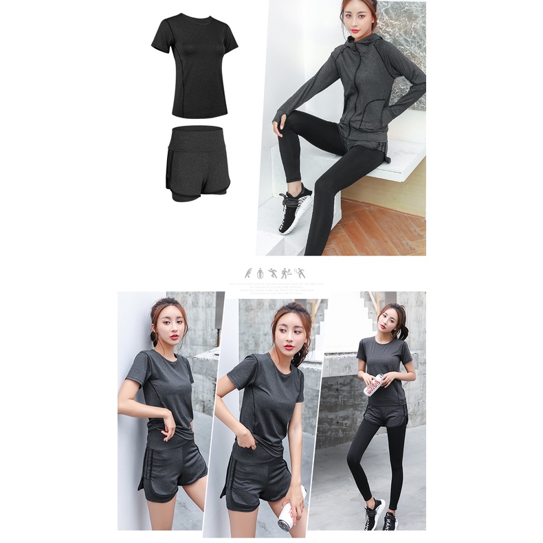 Set quần áo tập gym yoga thể thao nữ Linda, Áo thun và quần dài thể thao, Phù hợp tập gym, yoga, aerobic