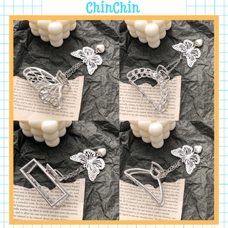 Kẹp tóc hàn quốc kim loại cho nữ sang chảnh kèm dây bướm - ChinChin