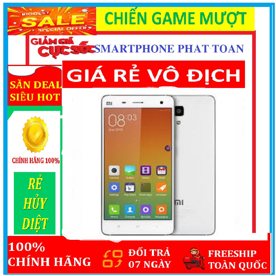 điện thoại XIAOMI MI4 - RAM 3GB - ROM 16GB  mới - Chiến PUBG - FREE FIRE - LIÊN QUÂN mượt