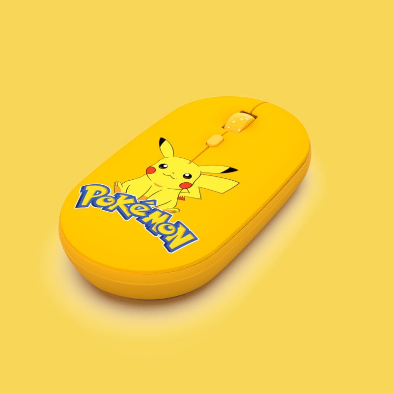 Chuột sáng Tạo. Bộ Lót Chuột Bluetooth Không Dây Hình Vịt Vàng / Pikachu Có Thể Sạc Lại Cho Laptop