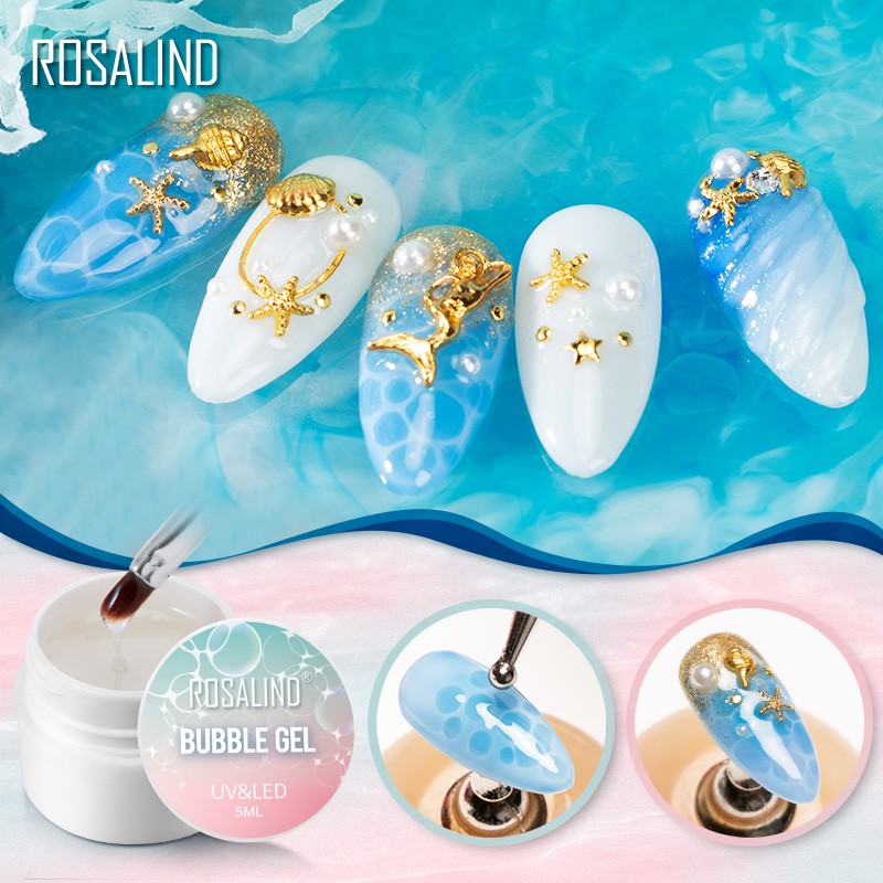 Gel tạo bong bóng Rosalind 5ml dùng cho trang trí móng tay