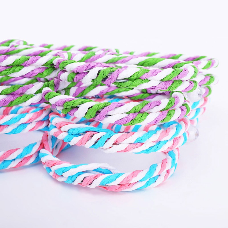 Đồ Chơi Dây Thừng Cotton Hình Vòng Nhiều Vòng Treo Lồng Chim Vẹt Màu Sắc Ngẫu Nhiên