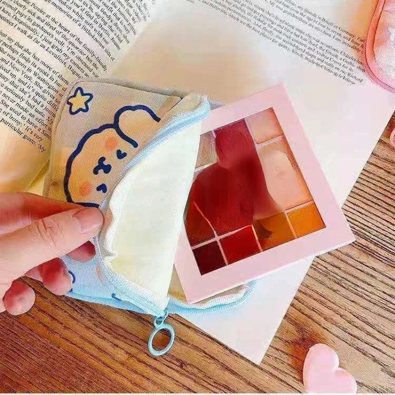 Túi Đựng Đồ Trang Điểm/Khăn Giấy/ Son Môi Họa Tiết Hoạt Hình Dễ Thương Gọn Nhẹ Tiện Dụng Mang Theo Du Lịch