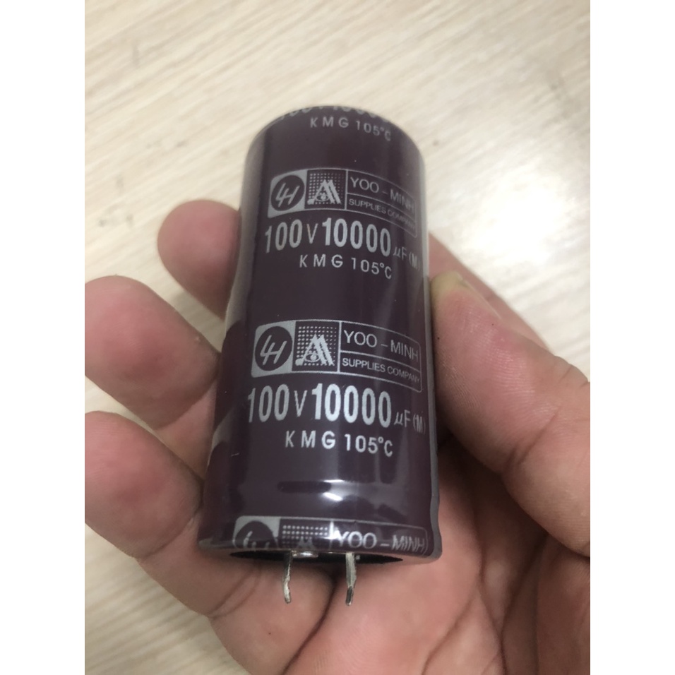 TỤ LỌC NGUỒN AMPLY 100V- 10000 µF NÂU