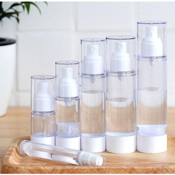 Chai lọ chiết mỹ phẩm/toner/nước tẩy trang có nút nhấn tiện lợi khi đi du lịch