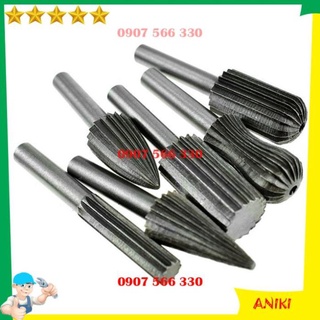 Bộ 6 mũi làm lũa bonsai cây cảnh thép HSS loại mịn cốt 6mm QE0740