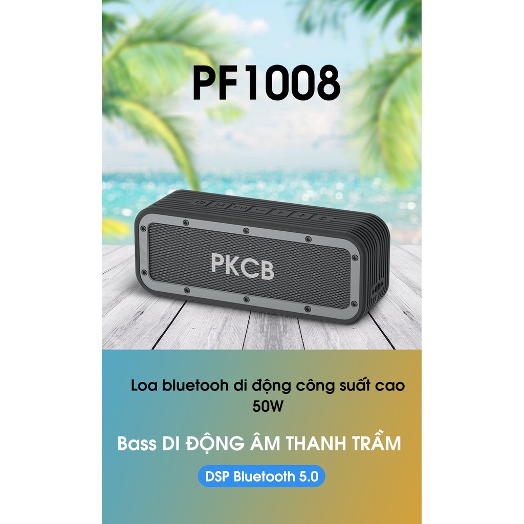 [Mã ELHACE giảm 4% đơn 300K] Loa bluetooth PKCB93 5.0 50W công suất lớn chống nước IPX7, pin 6600mah - Hàng chính hãng