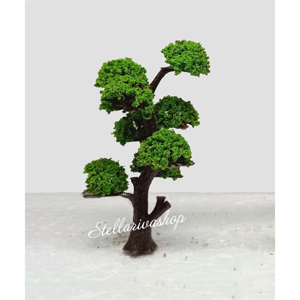 Mô hình cây tùng bonsai Nhật Bản 10cm trang trí tiểu cảnh, nhà mô hình