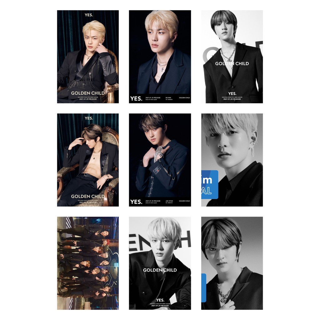[FREE CÁN MÀNG] Lomo card 45 ảnh GOLDEN CHILD - YES.