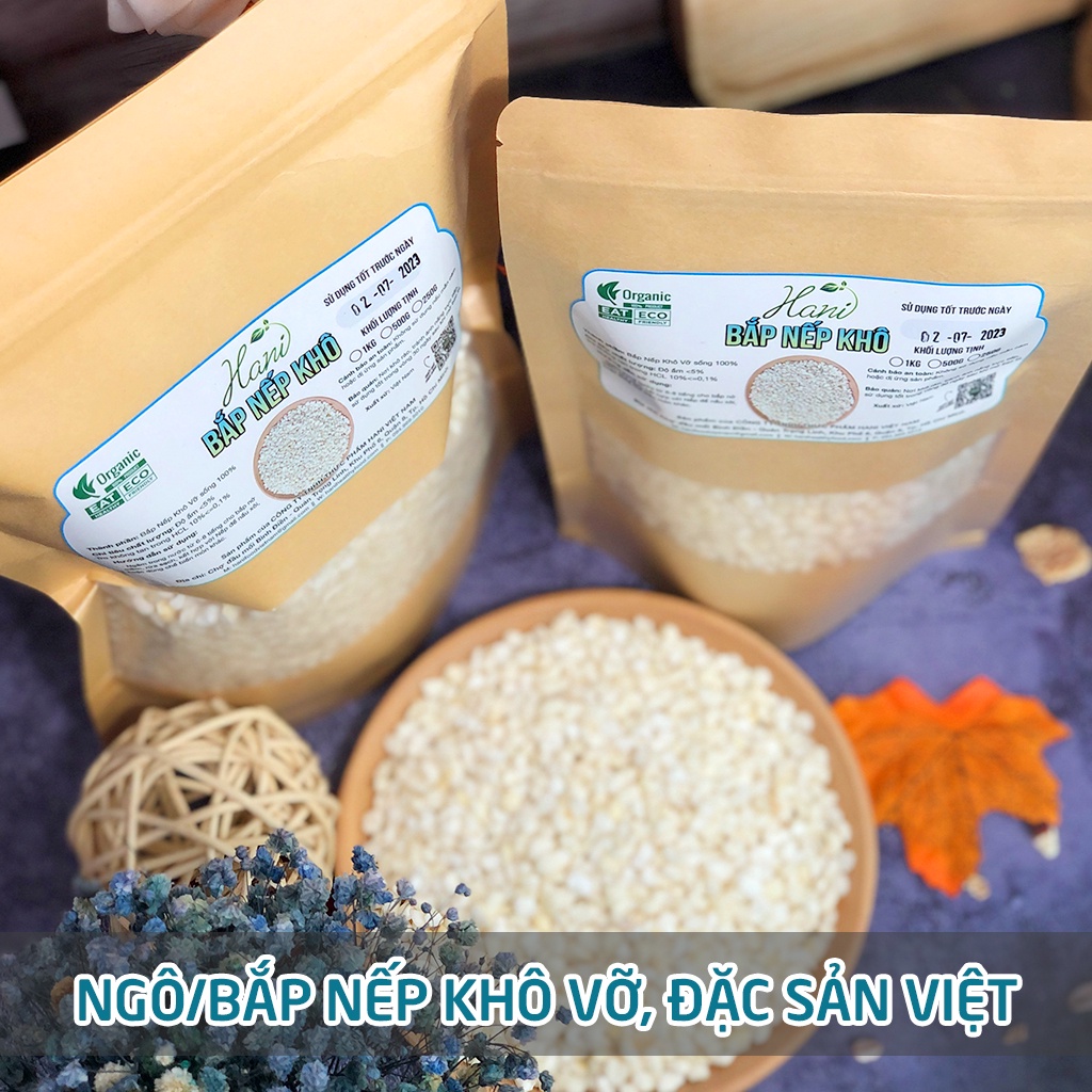 1 Kg Bắp Nếp Hạt Bể Khô Làm Xôi Bắp, Ngon Loại 1 | HANI FOOD
