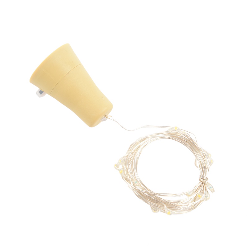 1 dây đèn LED 20 bóng dài 2m hình nút bần dùng năng lượng mặt trời trang trí chai rượu