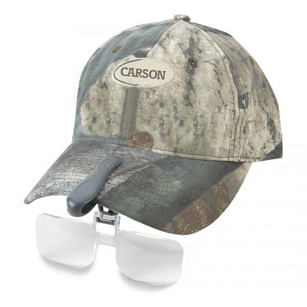 Kính lúp gắn vào vành mũ lật lên xuống Carson VisorMag VM14 (2.25x) (Hãng Carson - Mỹ)