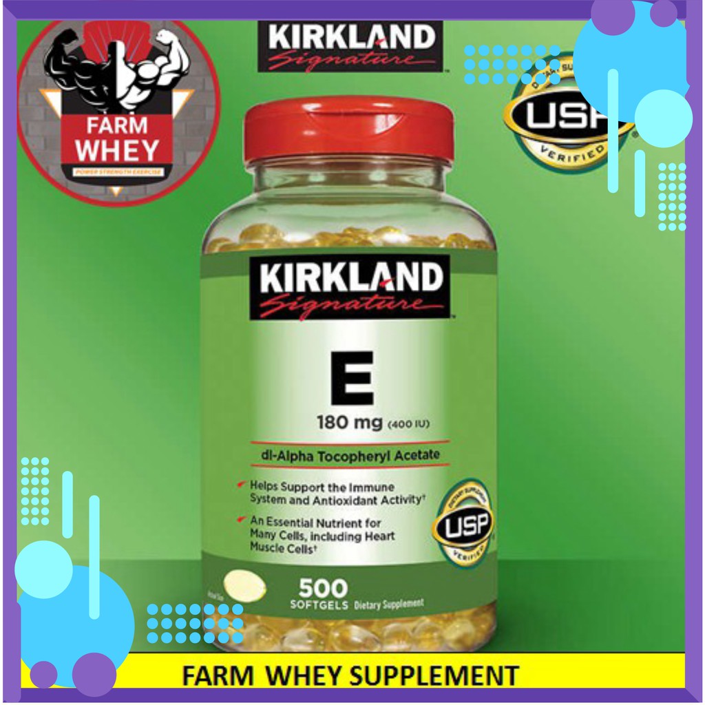 SIÊU GIẢM GIÁ -  Vitamin E 400 IU Kirkland 500 Viên Của Mỹ [HSD 05/2024] CAM KẾT CHÍNH HÃNG