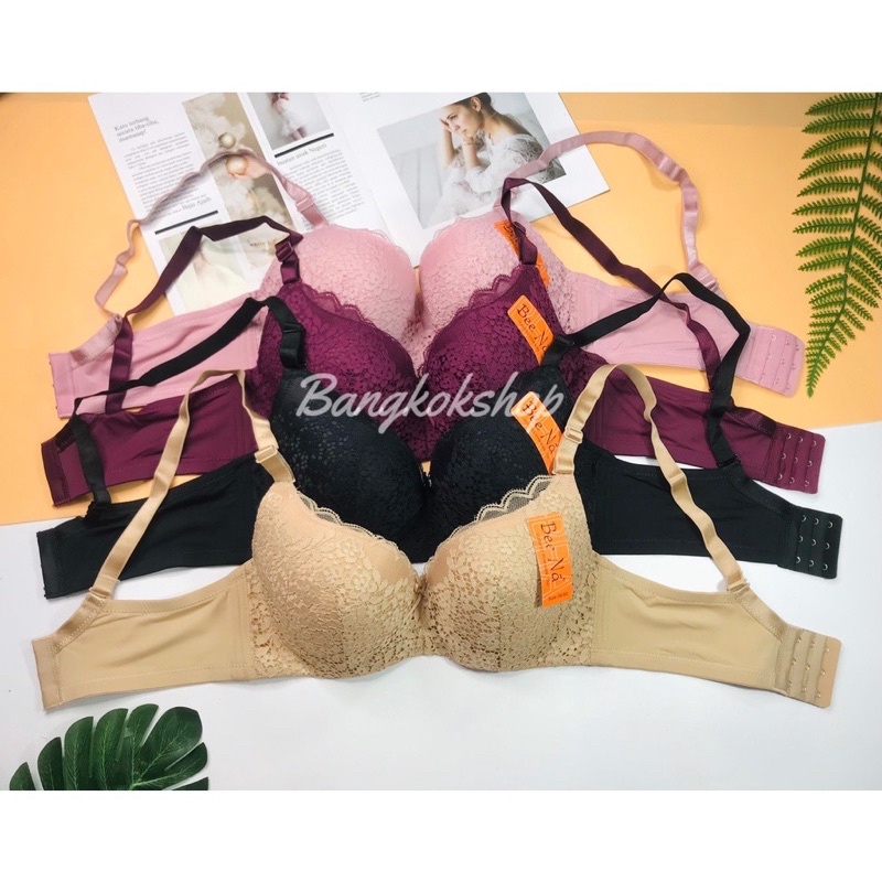 Áo Ngực Thái Lan BigSize Có Gọng Nâng Ngực, áo ngực CUP C quả to ôm đẩy ngực Không Đệm BeeNa 9363