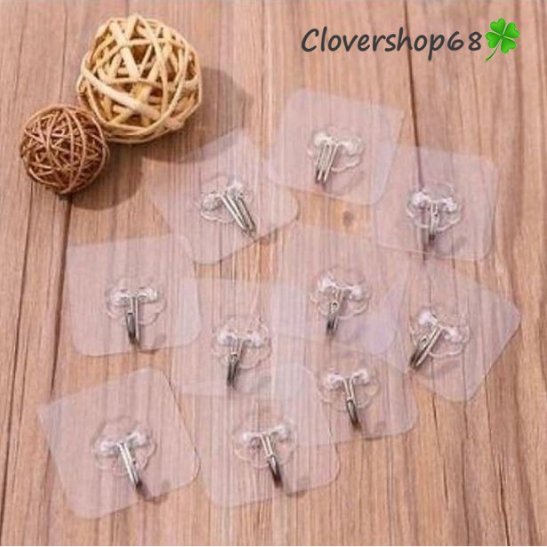 Set 10 Móc dán tường siêu chịu lực / Hít Dán Tường Thần Thánh  Clovershop68