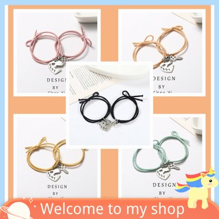 Vòng đeo tay ổ khóa nam châm gắn hình phi hành gia cá tính màu cầu vồng kiểu Hàn cổ điển cho cặp đôi