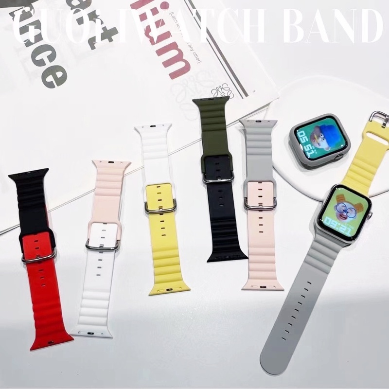 Dây Đeo Da Thoáng Khí Thay Thế Cho Đồng Hồ Thông Minh Apple Watch Series 7 6 Se 5 4 3 2 41MM 44mm 40mm 42mm 38mm