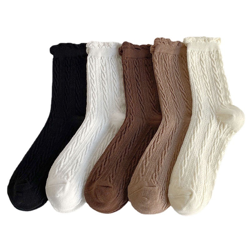 Tất cổ cao phối ren và bèo Yinxx phong cách lolita tiểu thư học sinh nhật bản TV03