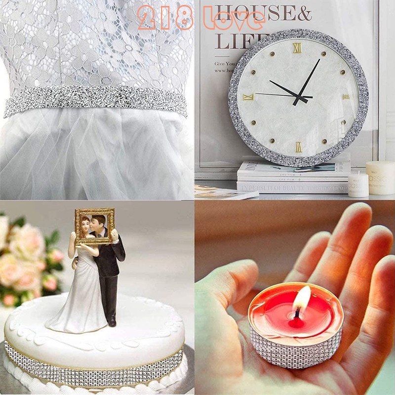 Dây Ruy Băng Đính Đá Kim Cương Giả 80cm Trang Trí Quần Áo Nhiều Màu Sắc Trang Trí Thủ Công