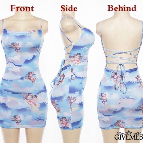 Đầm ôm cổ yếm in họa tiết quyến rũ dành cho nữ