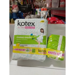 Mua 1 tặng 1 Băng vệ sinh Kotex kháng khuẩn tặng 1 gói băng vệ sinh hàng ngày kháng khuẩn